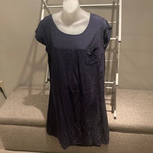 Boden - Navy Silk dress - pocket detail